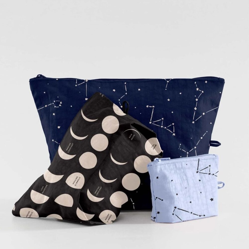 NWT Baggu Go Pouch Set - Night Sky